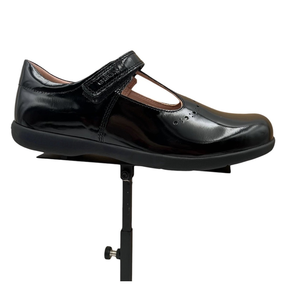 Geox Youth Big Girls Naimara T-strap Dress School Shoes Size 3 Solid Black